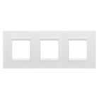 GEWISS - GEWGW16226XW PLACCA LUX INTERNATIONAL - IN METALLO - 2+2+2 POSTI ORIZZONTALE - BIANCO SATINATO MONOCHROME - CHORUSMART