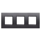 GEWISS - GEWGW16226YA PLACCA LUX INTERNATIONAL - IN TECNOPOLIMERO VERNICIATO - 2+2+2 POSTI ORIZZONTALE - ARDESIA ABSOLUTE- CORNICE ARDESIA OPACO - CHORUSMART