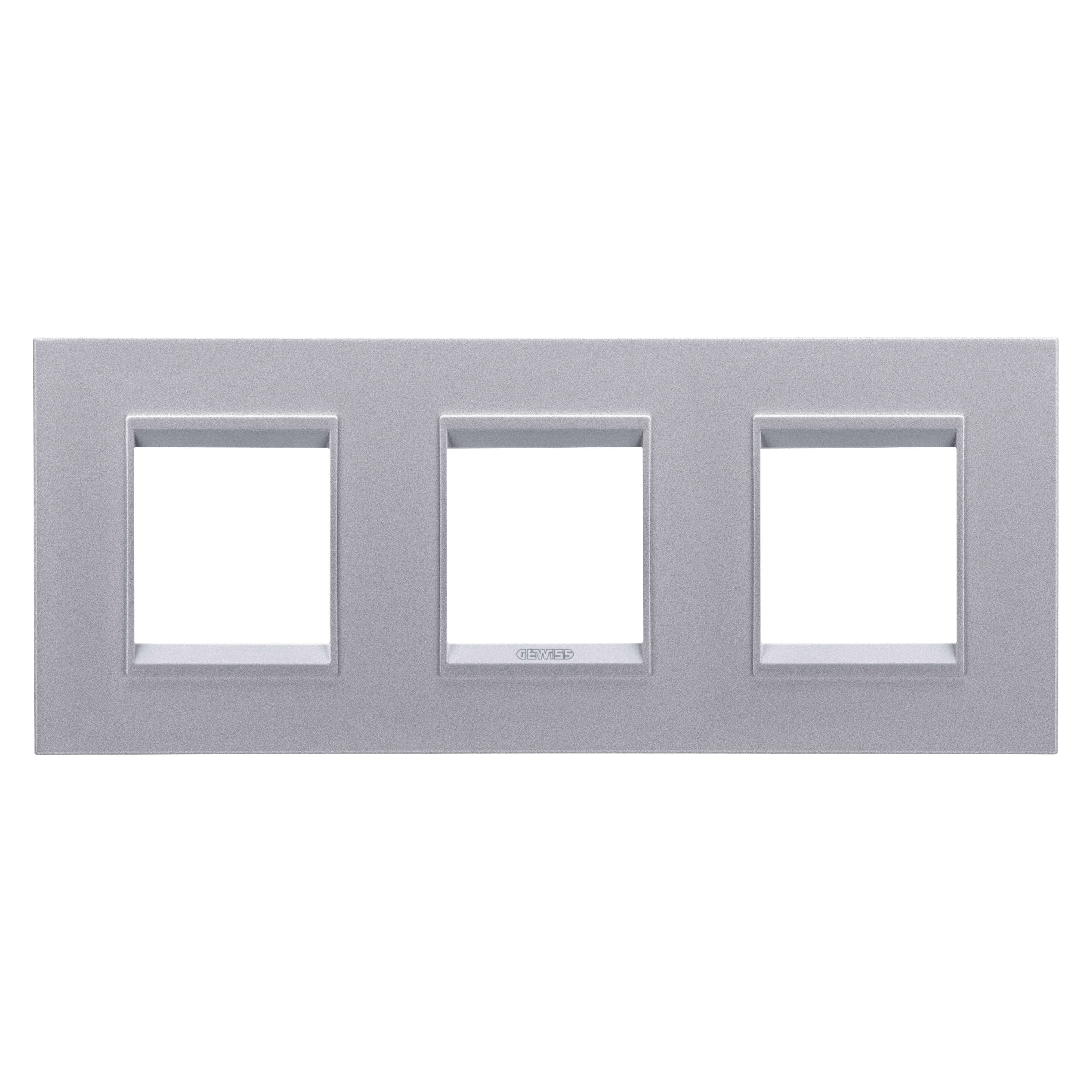 GEWISS - GEWGW16226YT PLACCA LUX INT.2+2+2M O TITANIO MONOC.