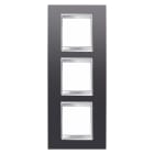 GEWISS - GEWGW16227VA PLACCA LUX INTERNATIONAL - IN TECNOPOLIMERO VERNICIATO - 2+2+2 POSTI VERTICALE - ARDESIA - CHORUSMART