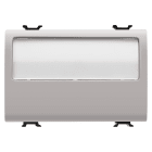 GEWISS - GEWGW13192 PULSANTE CON TARGA PORTANOME ILLUMINABILE 250V ac - NA 10A - 3 MODULI - NATURAL BEIGE SATINATO - CHORUSMART