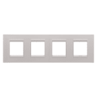 GEWISS - GEWGW16228XL PLACCA LUX INTERNATIONAL - IN METALLO - 2+2+2+2 POSTI ORIZZONTALE - NATURAL BEIGE MONOCHROME - CHORUSMART