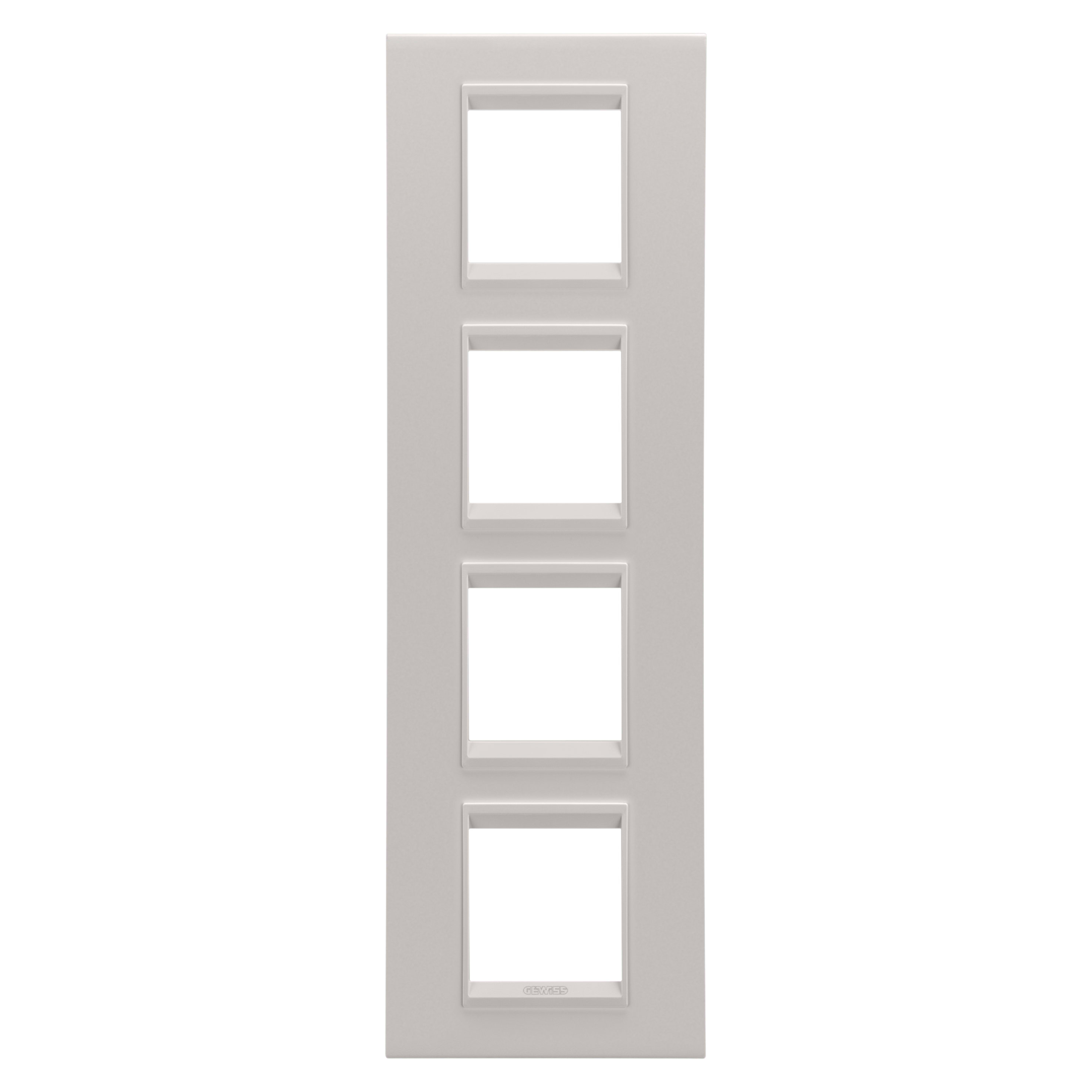 GEWISS - GEWGW16229XL PLACCA LUX INTERNATIONAL - IN METALLO - 2+2+2+2 POSTI VERTICALE - NATURAL BEIGE MONOCHROME - CHORUSMART