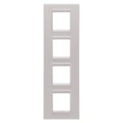 GEWISS - GEWGW16229XL PLACCA LUX INTERNATIONAL - IN METALLO - 2+2+2+2 POSTI VERTICALE - NATURAL BEIGE MONOCHROME - CHORUSMART