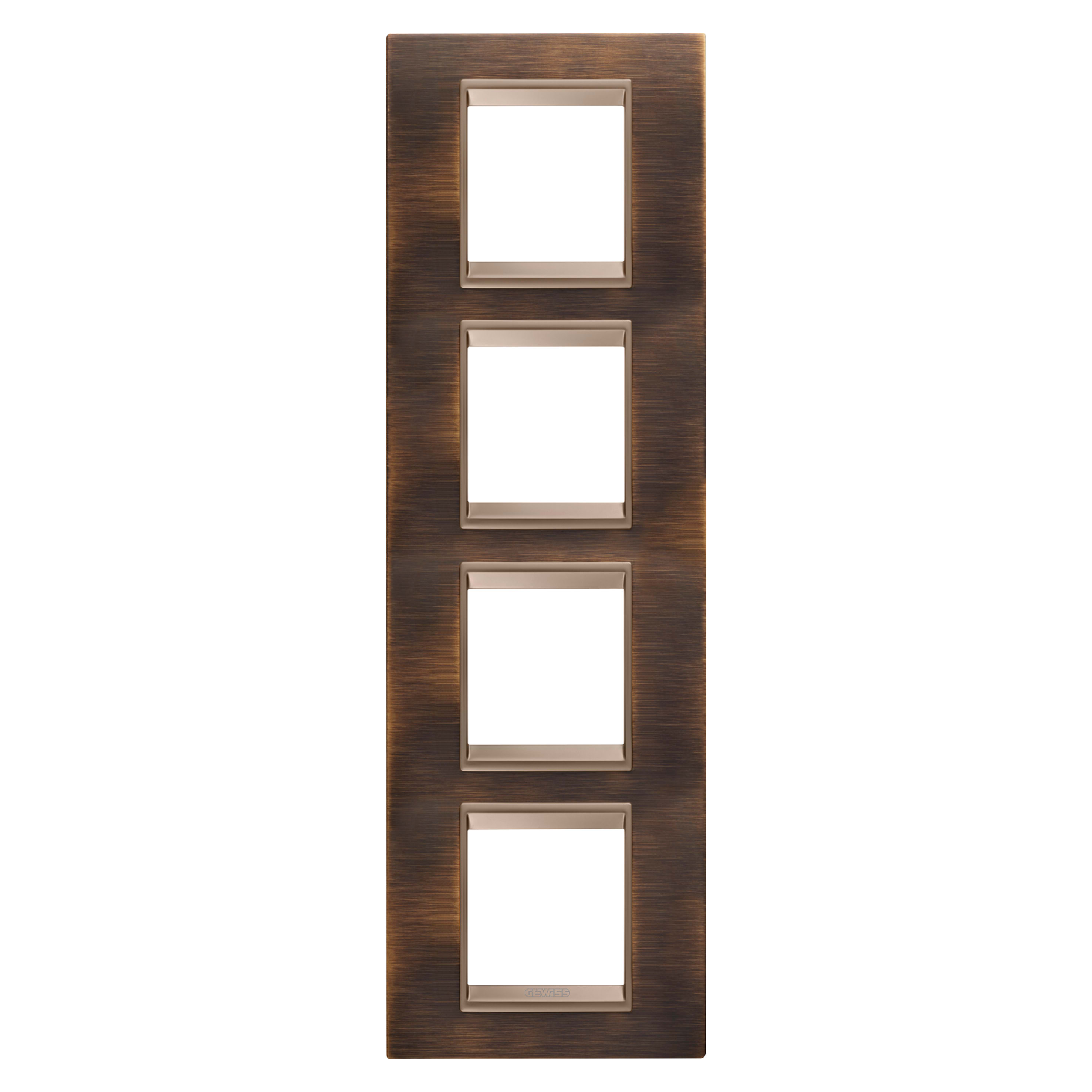 GEWISS GEWGW16229XQ PLACCA LUX INT.2+2+2+2M V MET.OTTONE ANT