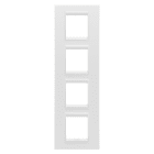 GEWISS - GEWGW16229XW PLACCA LUX INTERNATIONAL - IN METALLO - 2+2+2+2 POSTI VERTICALE - BIANCO SATINATO MONOCHROME - CHORUSMART