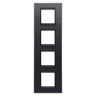 GEWISS - GEWGW16229YN PLACCA LUX INTERNATIONAL - IN TECNOPOLIMERO - 2+2+2+2 POSTI VERTICALE - NERO TONER LAVY - CORNICE NERO OPACO - CHORUSMART