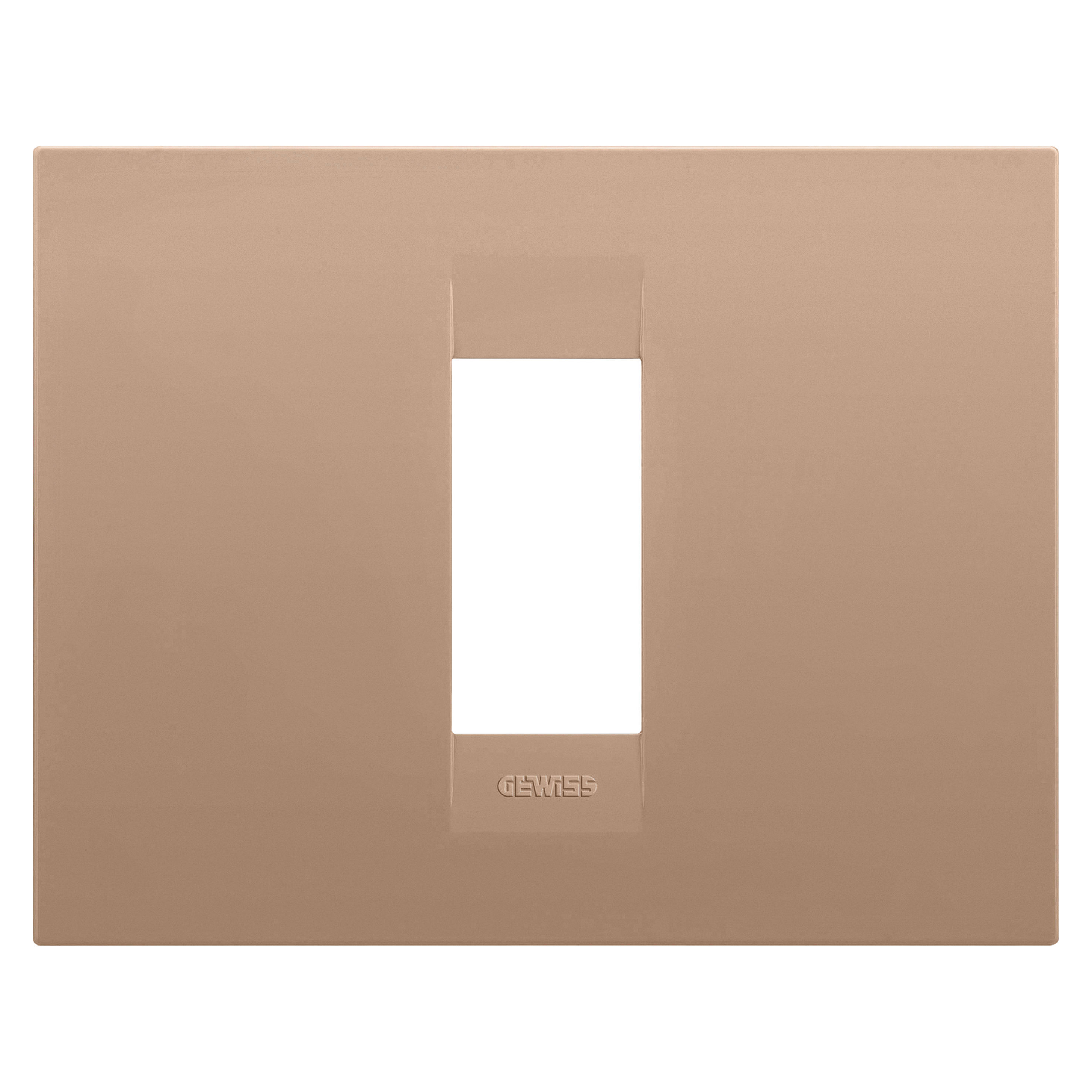 GEWISS - GEWGW16401VX PLACCA GEO - IN TECNOPOLIMERO VERNICIATO - 1 POSTO - RAME CHIARO - CHORUSMART