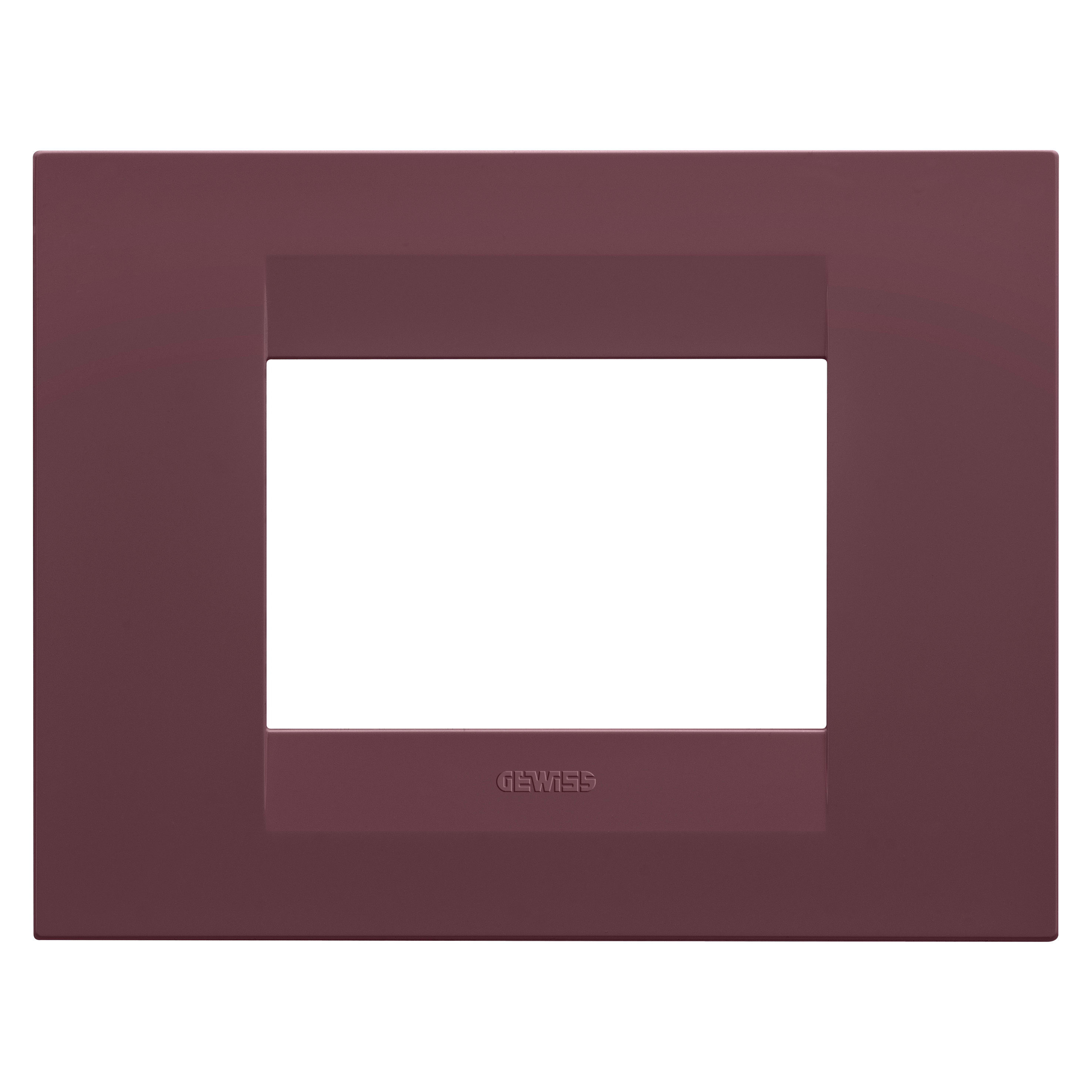 GEWISS - GEWGW16403VD PLACCA GEO - IN TECNOPOLIMERO VERNICIATO - 3 POSTI - TUSCAN RED - CHORUSMART