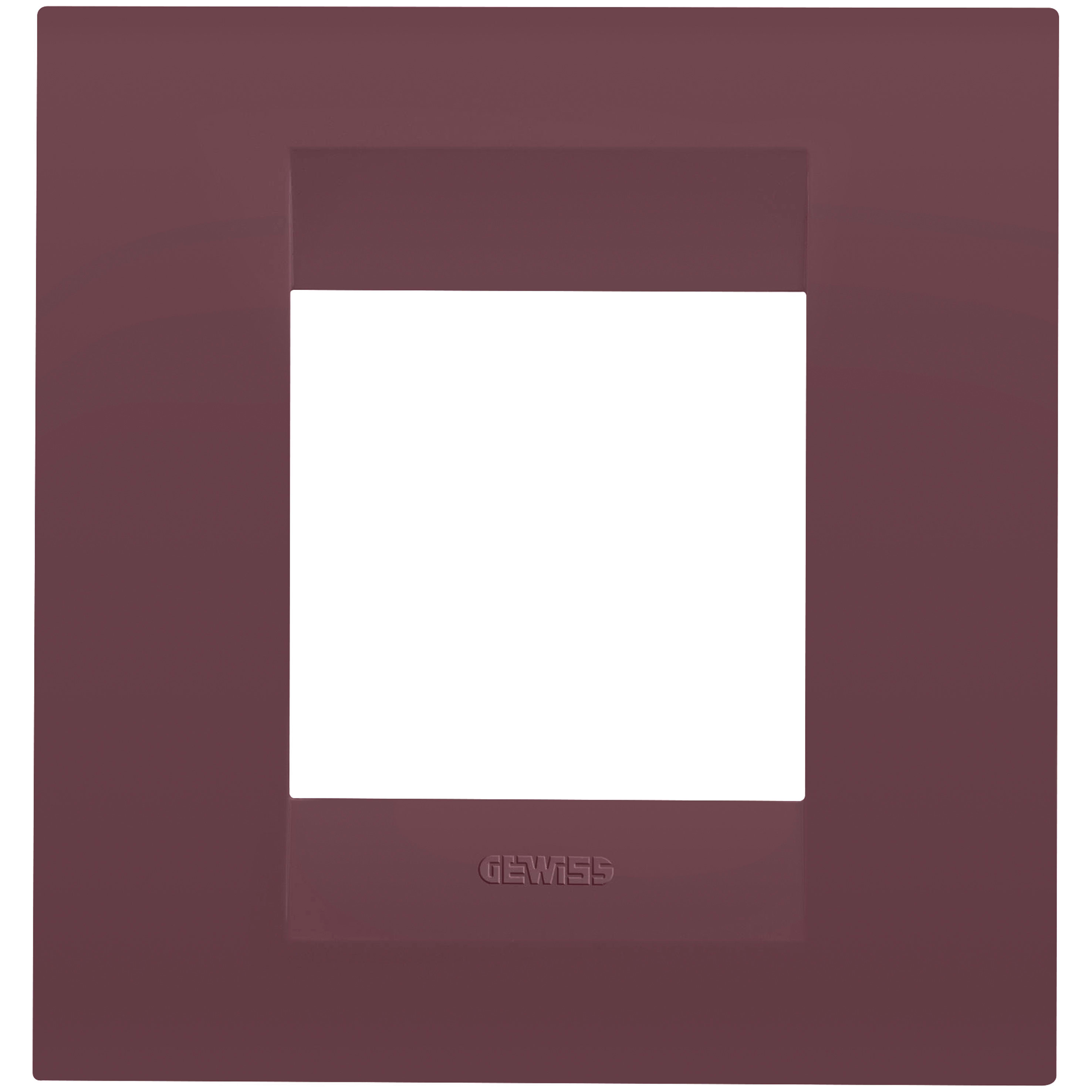 GEWISS - GEWGW16422VD PLACCA GEO INTERNATIONAL - IN TECNOPOLIMERO VERNICIATO - 2 POSTI - TUSCAN RED - CHORUSMART
