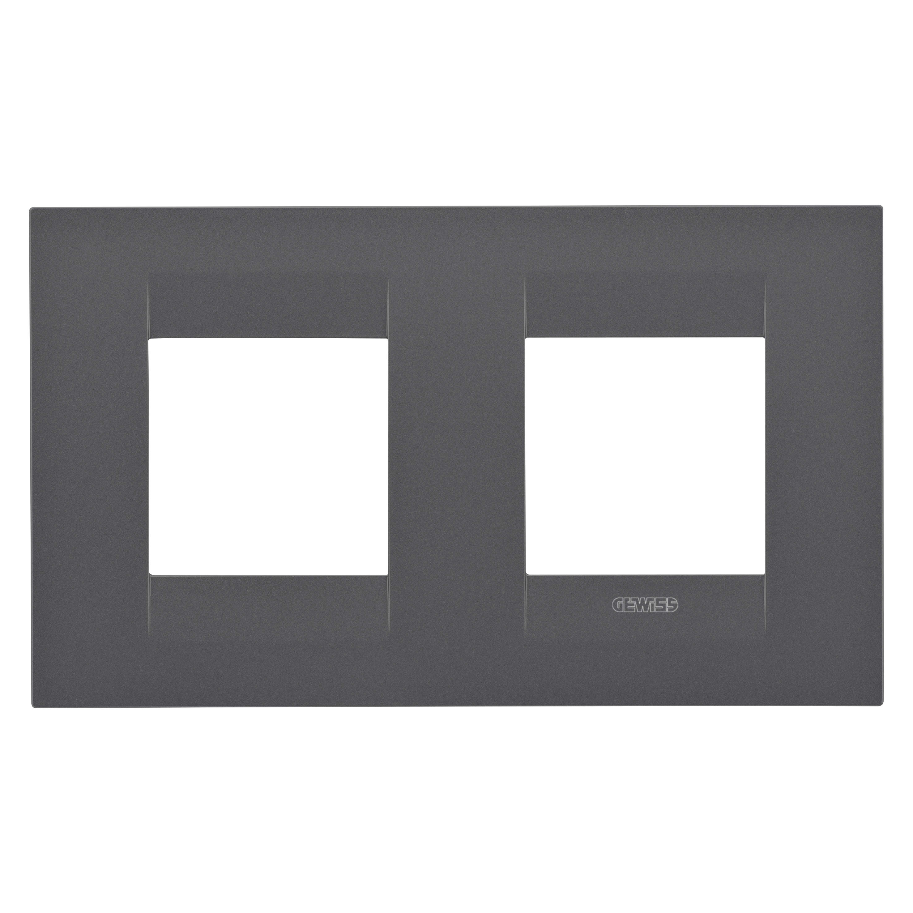 GEWISS - GEWGW16423VN PLACCA GEO INT.2+2M O.NERO SATINATO