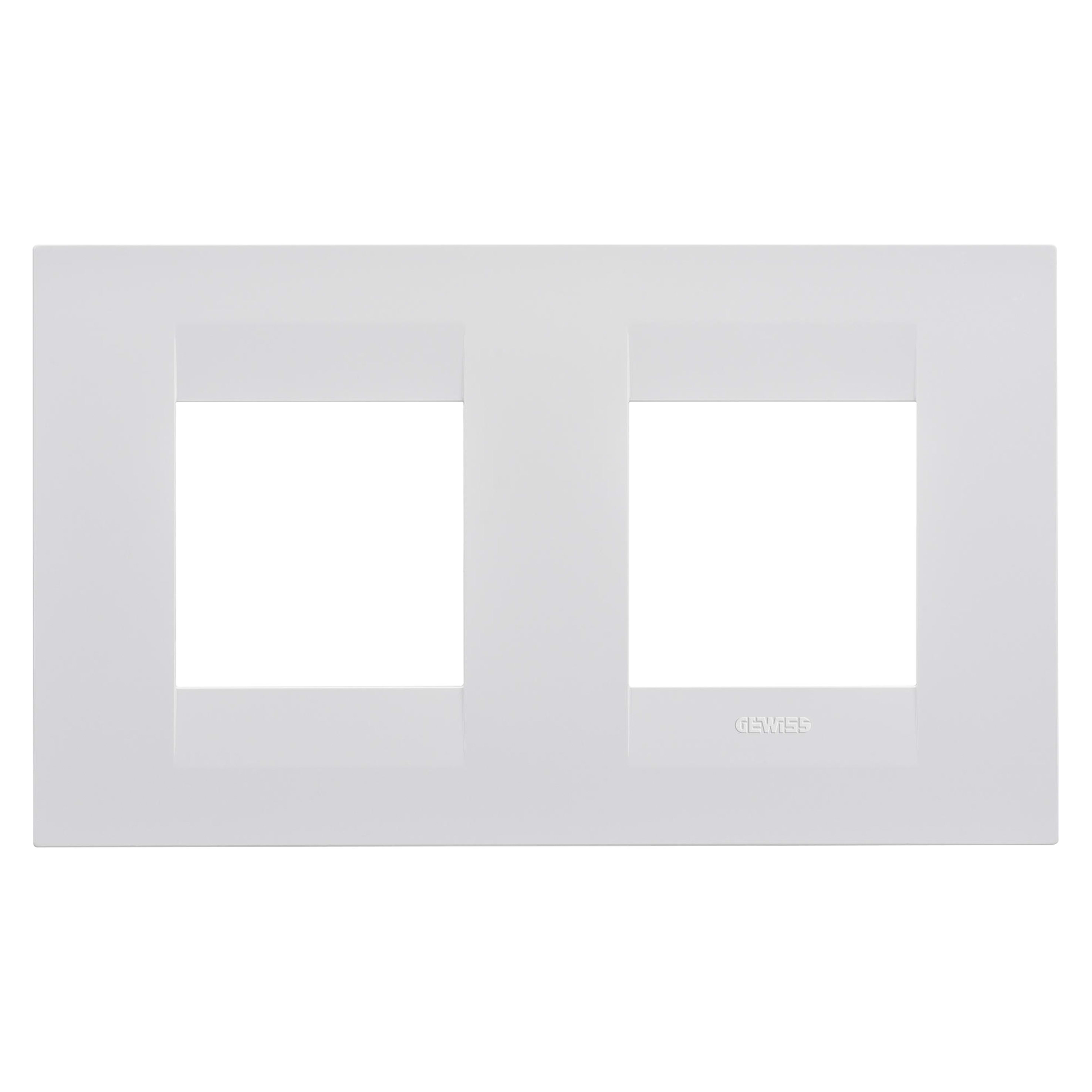 GEWISS - GEWGW16423VW PLACCA GEO INT.2+2M O BIANCO SATINATO