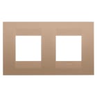 GEWISS - GEWGW16423VX PLACCA GEO INTERNATIONAL - IN TECNOPOLIMERO VERNICIATO - 2+2 POSTI ORIZZONTALE - RAME CHIARO - CHORUSMART