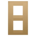 GEWISS - GEWGW16424VO PLACCA GEO INTERNATIONAL - IN TECNOPOLIMERO VERNICIATO - 2+2 POSTI VERTICALE - ORO - CHORUSMART