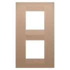 GEWISS - GEWGW16424VX PLACCA GEO INTERNATIONAL - IN TECNOPOLIMERO VERNICIATO - 2+2 POSTI VERTICALE - RAME CHIARO - CHORUSMART
