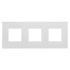 GEWISS - GEWGW16426VW PLACCA GEO INTERNATIONAL - IN TECNOPOLIMERO VERNICIATO - 2+2+2 POSTI ORIZZONTALE - BIANCO SATINATO - CHORUSMART