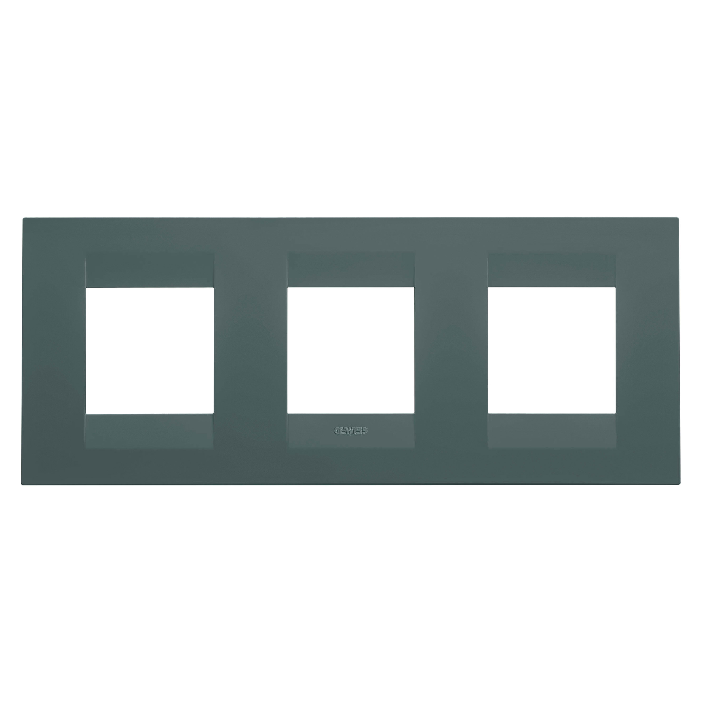 GEWISS - GEWGW16426VZ PLACCA GEO INTERNATIONAL - IN TECNOPOLIMERO VERNICIATO - 2+2+2 POSTI ORIZZONTALE - OTTANIO - CHORUSMART