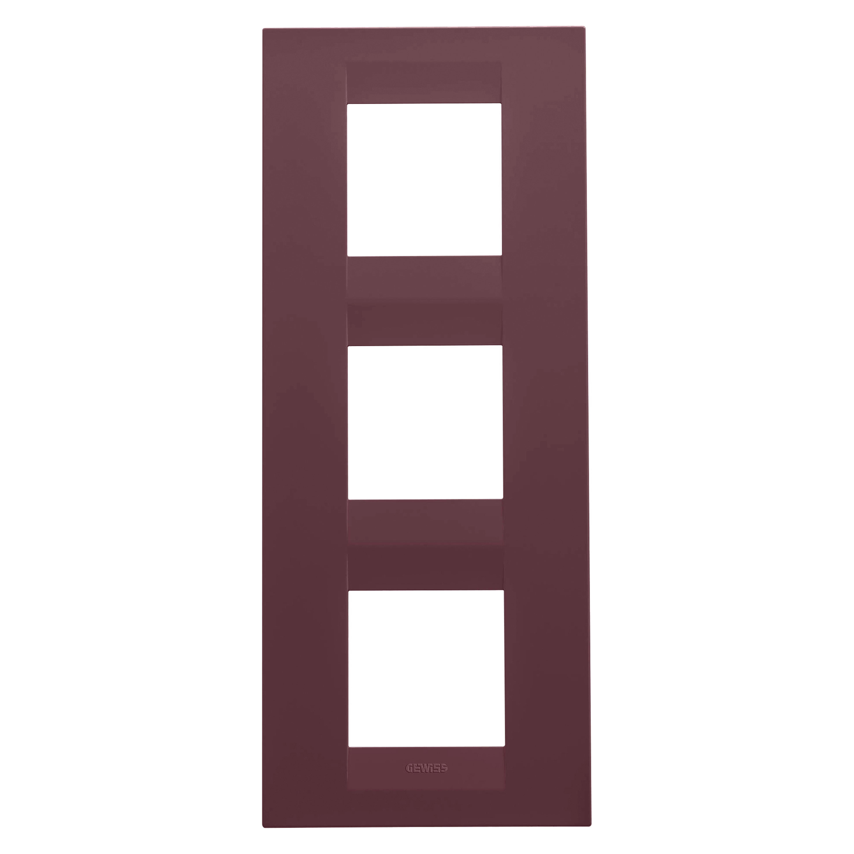 GEWISS - GEWGW16427VD PLACCA GEO INTERNATIONAL - IN TECNOPOLIMERO VERNICIATO - 2+2+2 POSTI VERTICALE - TUSCAN RED - CHORUSMART