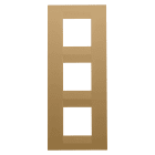 GEWISS - GEWGW16427VO PLACCA GEO INTERNATIONAL - IN TECNOPOLIMERO VERNICIATO - 2+2+2 POSTI VERTICALE - ORO - CHORUSMART