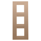 GEWISS - GEWGW16427VX PLACCA GEO INTERNATIONAL - IN TECNOPOLIMERO VERNICIATO - 2+2+2 POSTI VERTICALE - RAME CHIARO - CHORUSMART