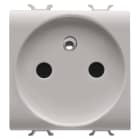 GEWISS - GEWGW13247F PRESA STANDARD FRANCESE 250V ac - MORSETTI CABLAGGIO RAPIDO - 2P+T 16A - 2 MODULI - NATURAL BEIGE SATINATO - CHORUSMART