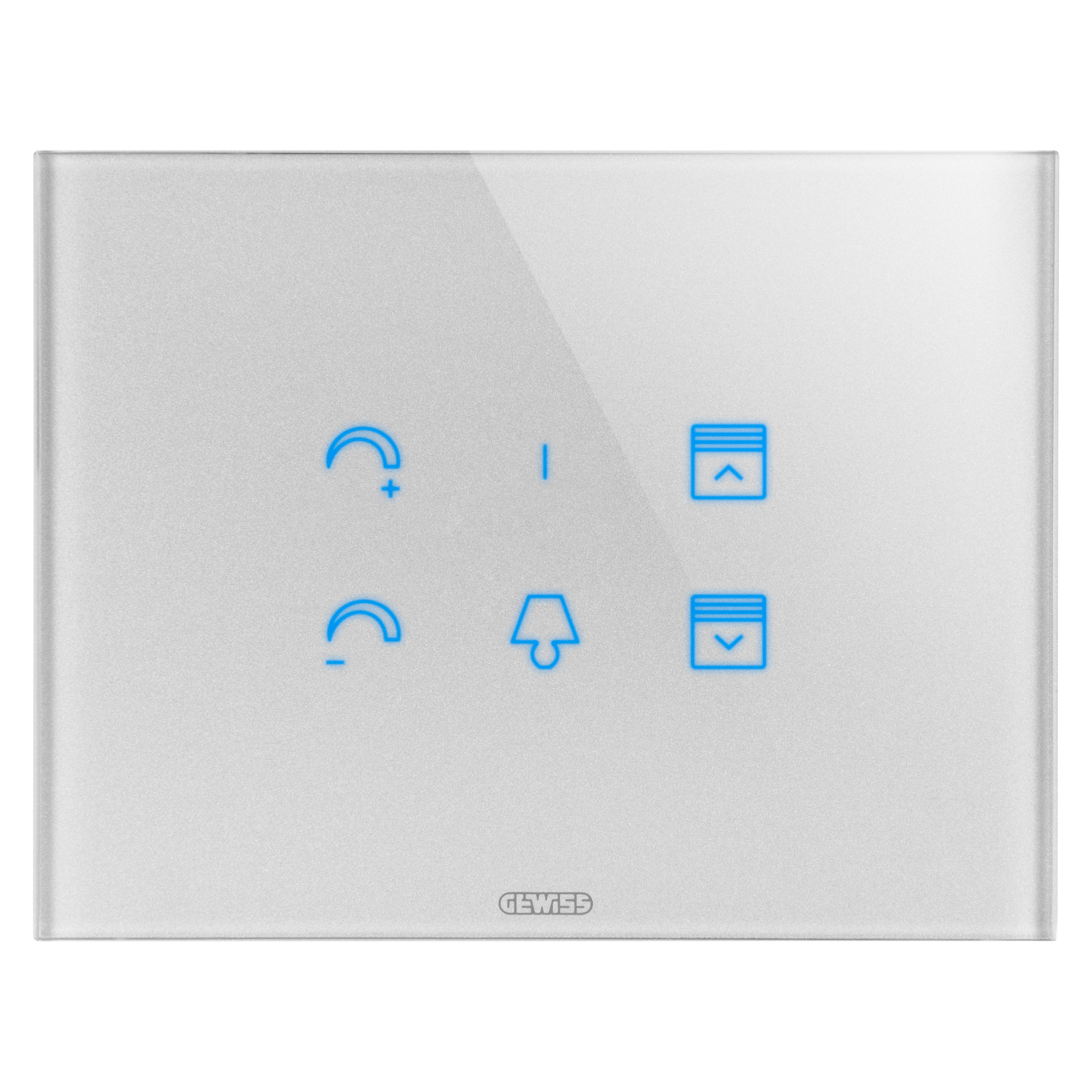 GEWISS GEWGW16955CT PLACCA ICE TOUCH SIMB. INTERC. TITANIO