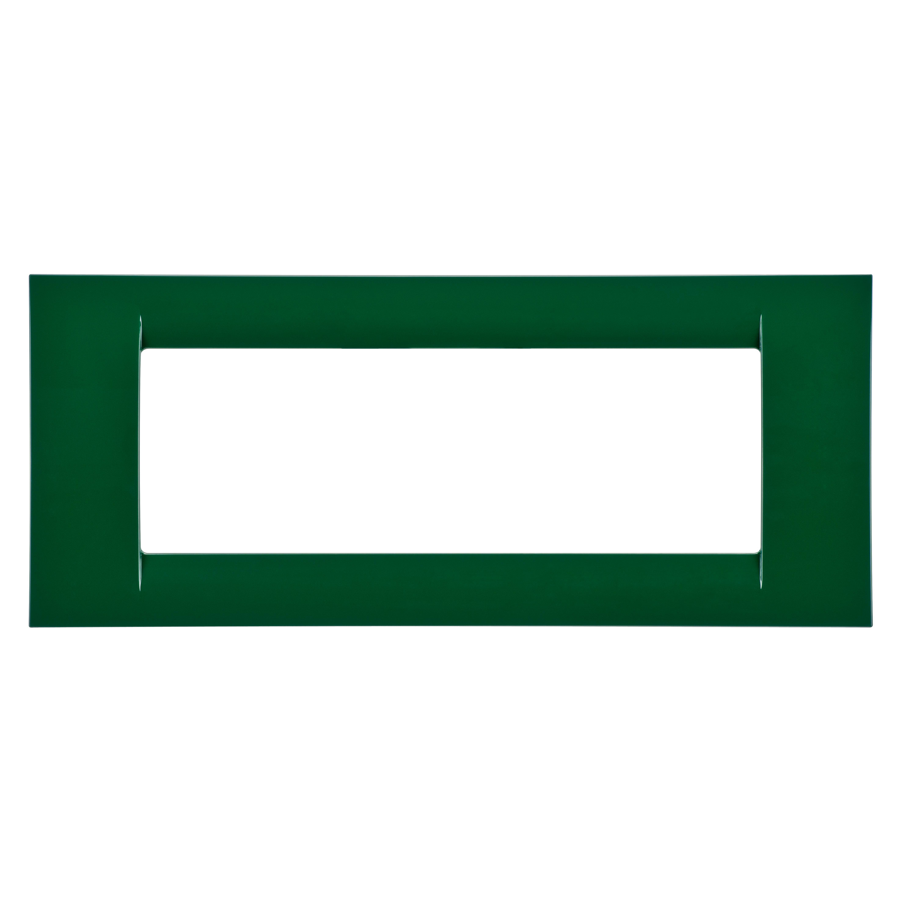 GEWISS - GEWGW22156 PLACCA VIRNA - IN TECNOPOLIMERO FINITURA LUCIDA - 6 POSTI - VERDE RACING - SYSTEM