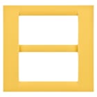 GEWISS - GEWGW22187 PLACCA VIRNA - IN TECNOPOLIMERO FINITURA LUCIDA - 8 POSTI (4+4 SOVRAPPOSTI) - GIALLO MAIS - SYSTEM