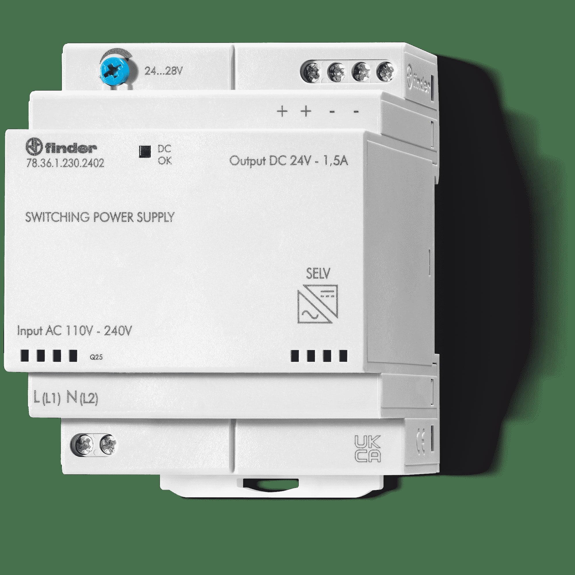 FINDER SPA - FIN783612301202 ALIM.SWITCHING 36W 12VDC (3.3A) CARICAB.