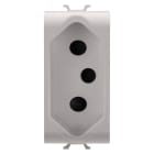 GEWISS - GEWGW13299 PRESA STANDARD SUDAFRICANO - 250V ac - 2P+T 16A - 1 MODULO - NATURAL BEIGE SATINATO - CHORUSMART