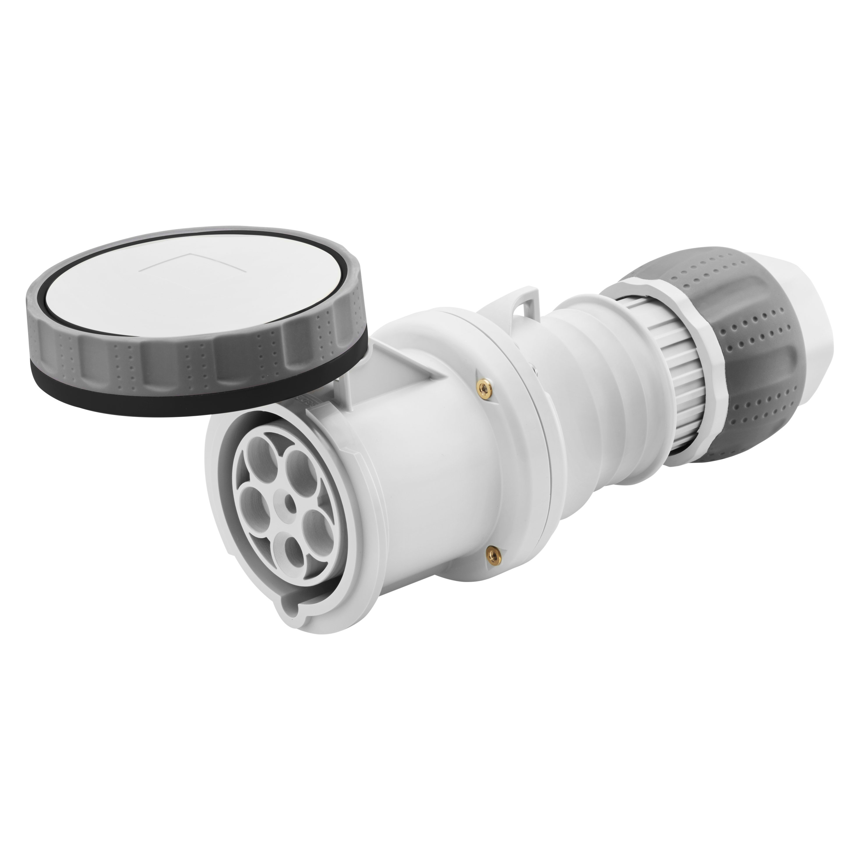 GEWISS - GEWGW62669H PRESA MOBILE DIRITTA HP - IP66/IP67/IP68/IP69 - 3P+N+T 125A 600-690V 50/60HZ - NERO - 5H - CABLAGGIO A MANTELLO