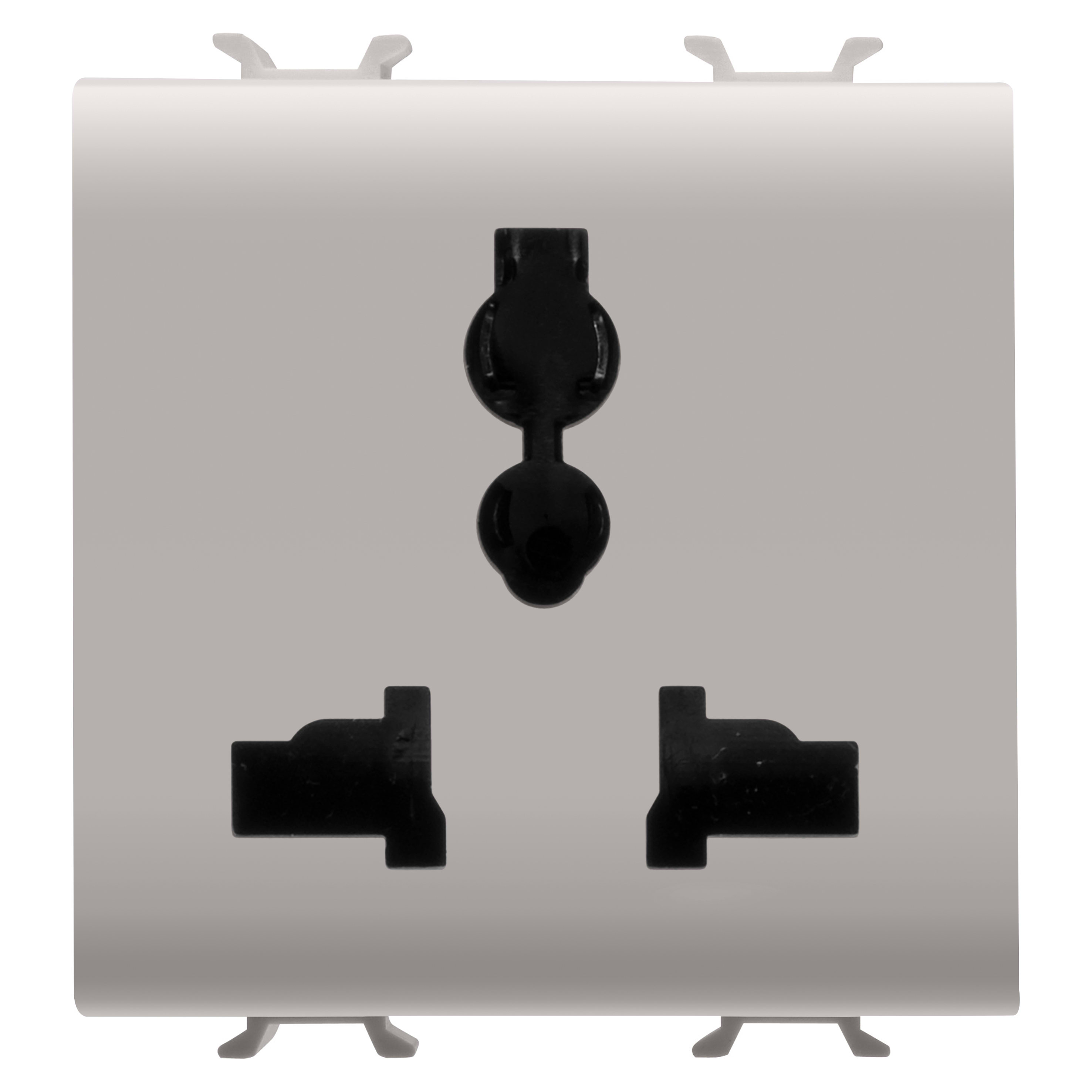 GEWISS - GEWGW13310 PRESA MULTISTANDARD 2P+T - 13 A/250 V ac - 15 A/127 V ac - 2 MODULI - NATURAL BEIGE SATINATO - CHORUSMART