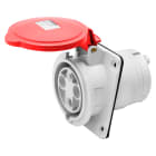 GEWISS - GEWGW63219H PRESA FISSA DA INCASSO A 10° HP - IP44/IP54 - 2P+T 63A 380-415V 50/60HZ - ROSSO - 9H - CABLAGGIO A MANTELLO