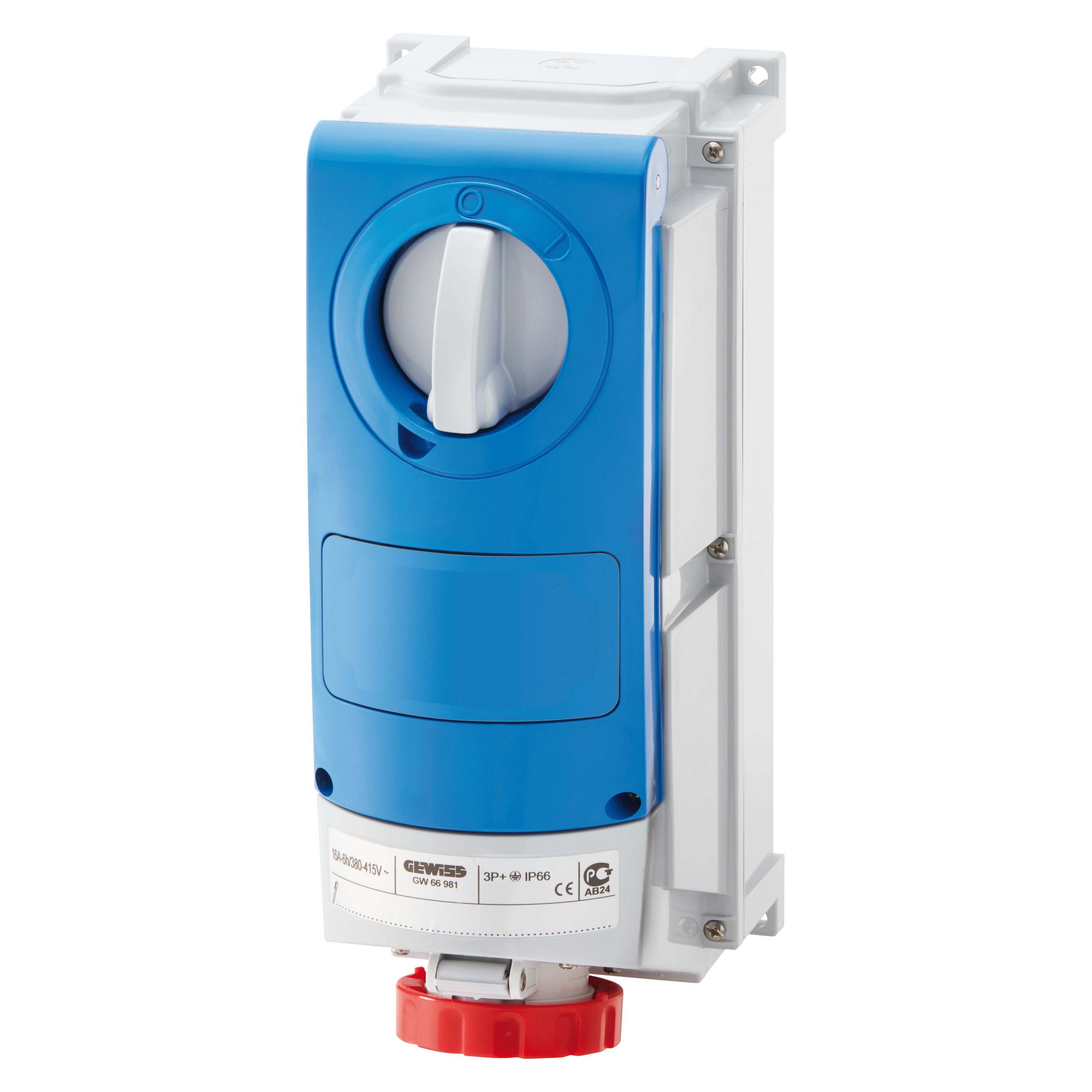 GEWISS GEWGW66523 PRESA BL.IP66 C.F.3P+T 32A 380V 3H DIR