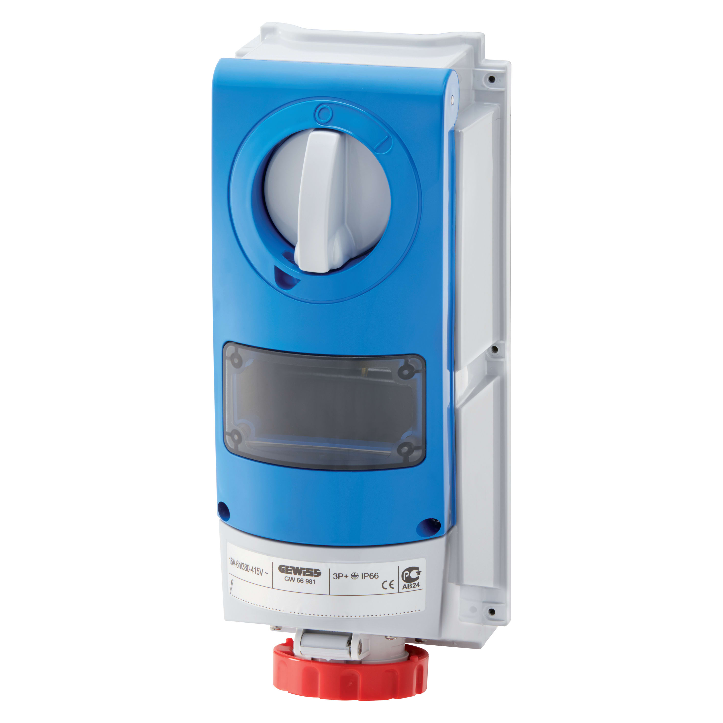GEWISS - GEWGW66846 PRESA BL.IP66 S.F.3P+T 32A 380V 3H A.M