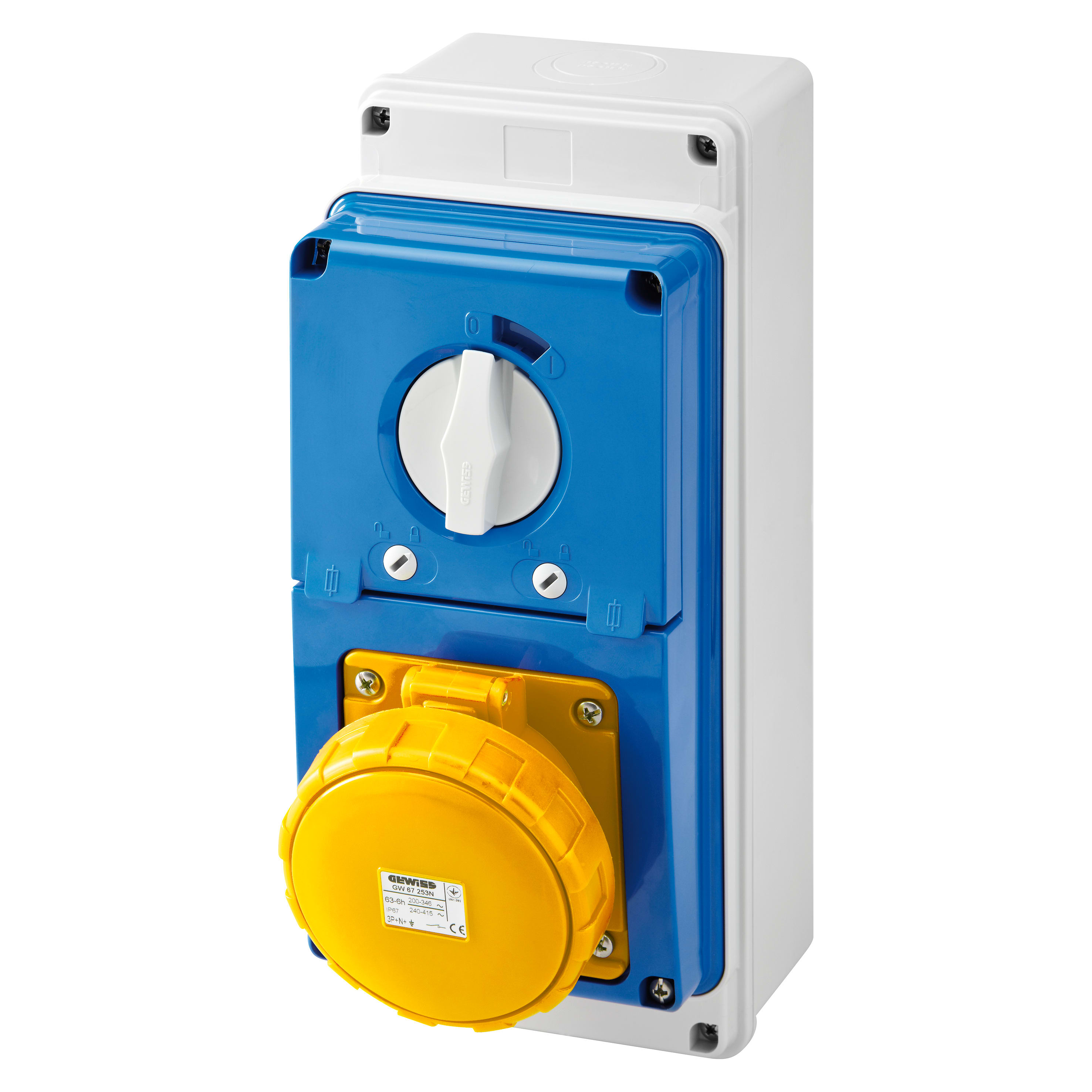 GEWISS - GEWGW67247N PR.BL IP67 C.F.3P+N+T 63A 110V 4H CBF