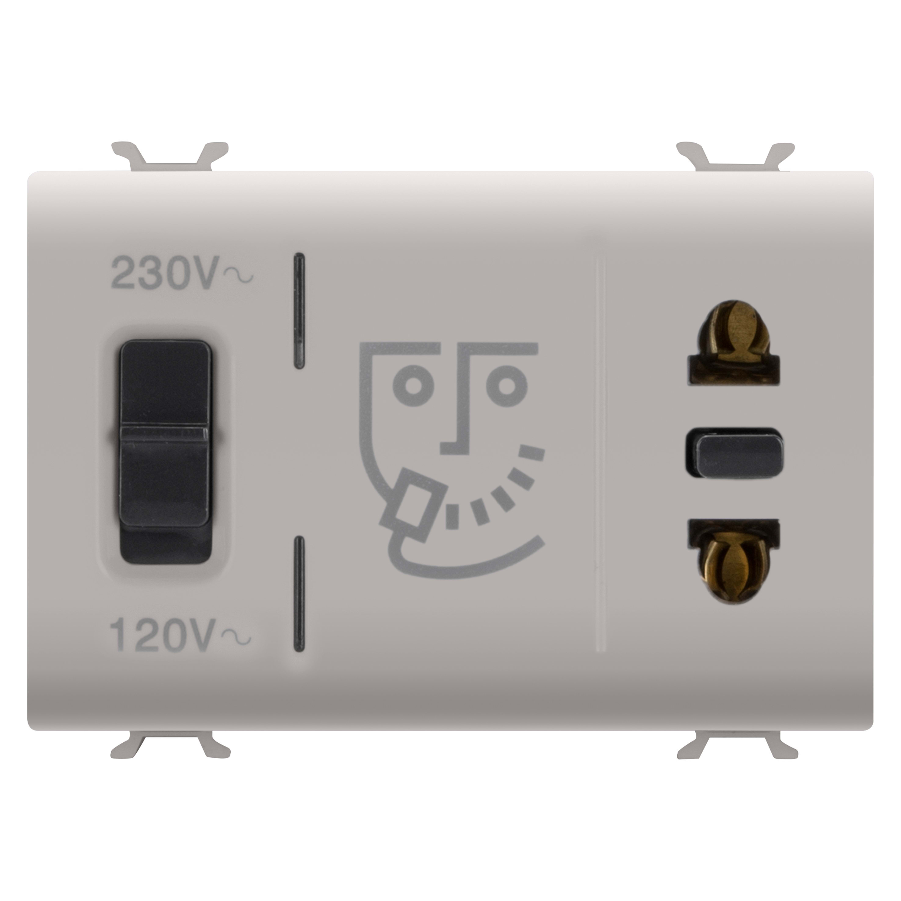 GEWISS GEWGW13331 PRESA PER RASOIO+TRASF.ISOL.3M BEIGE