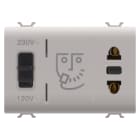 GEWISS GEWGW13331 PRESA PER RASOIO+TRASF.ISOL.3M BEIGE