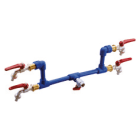 GEWISS - GEWGW68764 QMC125-200 - KIT IDRICO CON RUBINETTI LUCCHETTABILI - 2 RUBINETTI A SFERA E CONTATORI