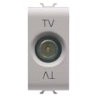 GEWISS - GEWGW13363 PRESA COASSIALE TV SCHERMATURA CLASSE A - CONNETTORE IEC MASCHIO 9,5mm - PASSANTE 10 dB - 1 MODULO - NATURAL BEIGE SATINATO - CHORUSMART