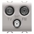 GEWISS - GEWGW13382 PRESA TV-FM-SAT - DIRETTA - 2 MODULI - NATURAL BEIGE SATINATO - CHORUSMART
