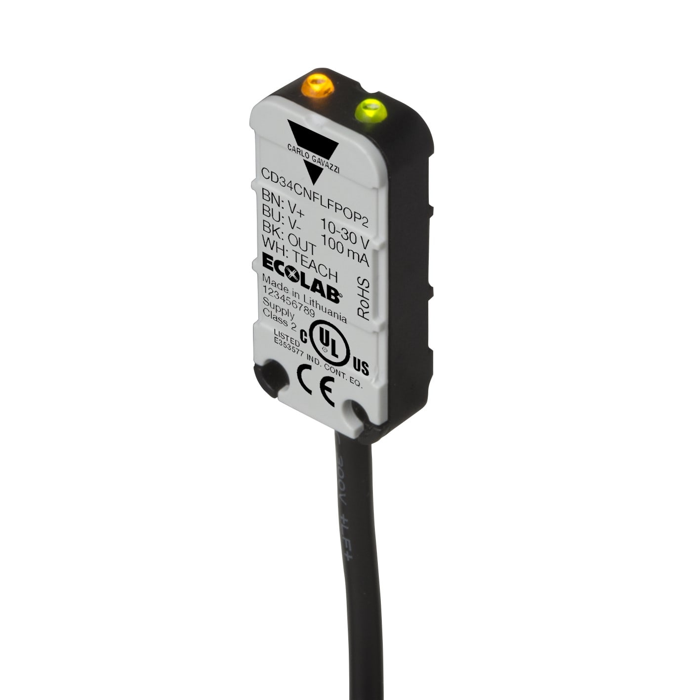 CARLO GAVAZZI GAVCD34CNFLFPOP2 SENS. CAP. SOPP. RESIDUO PNP NO CAVO