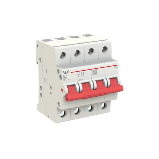ELETTRA SRL AEG AEGESD4080 SEZIONAT.MODULARE AEG ESD 4P 80A 4M