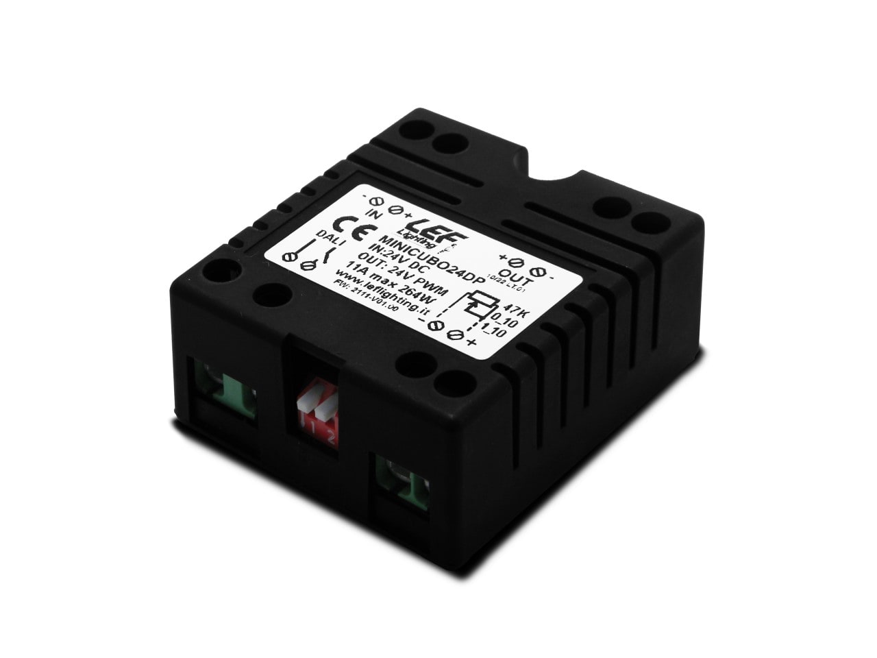 LEF LIGHTING SRL LEFMINICUBO24DP INTER. DIMM. 24VDC 11A PUSH/DALI/0/1-10V