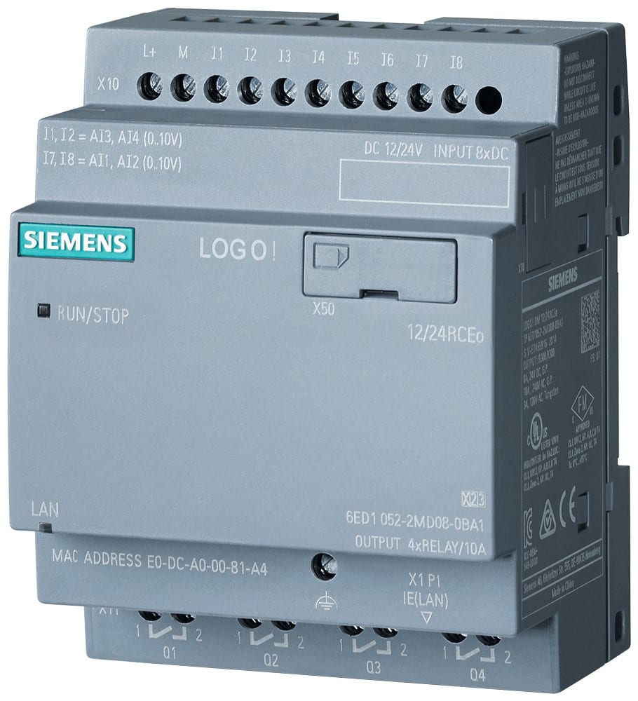 SIEMENS SIE6ED10522MD080BA2 LOGO!12/24RCEO, 8DI(4AI)/4DO,400 BLOCKS