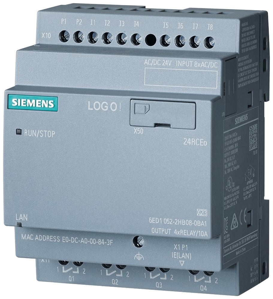 SIEMENS SIE6ED10522HB080BA2 LOGO! 24RCEO, 8DI/4DO, 400 BLOCKS