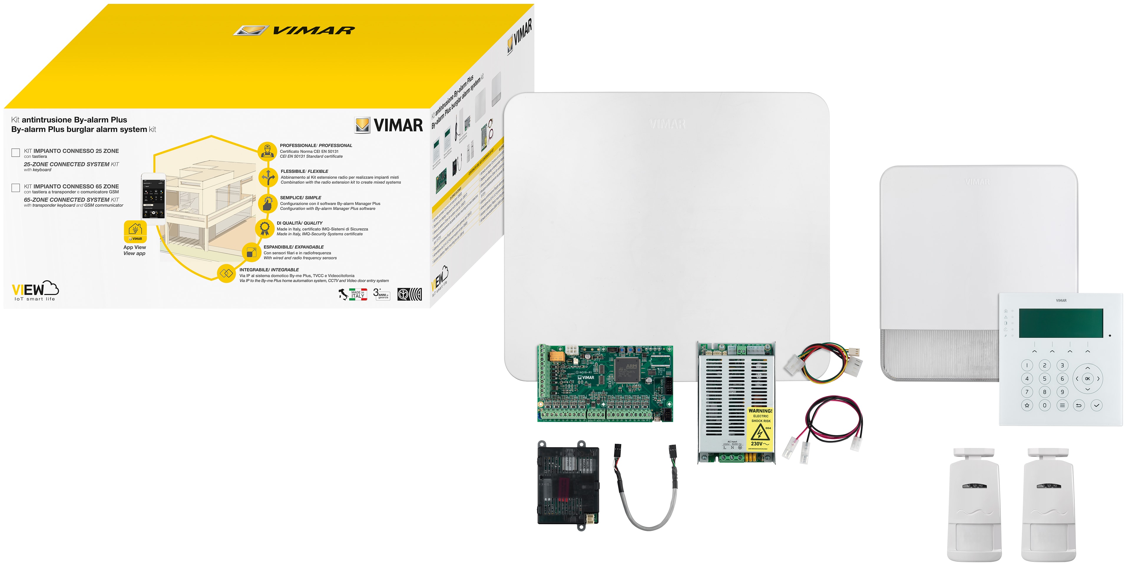 VIMAR SPA - VIW0K03800.02 By-alarm Plus kit 25 zone + gateway IP
