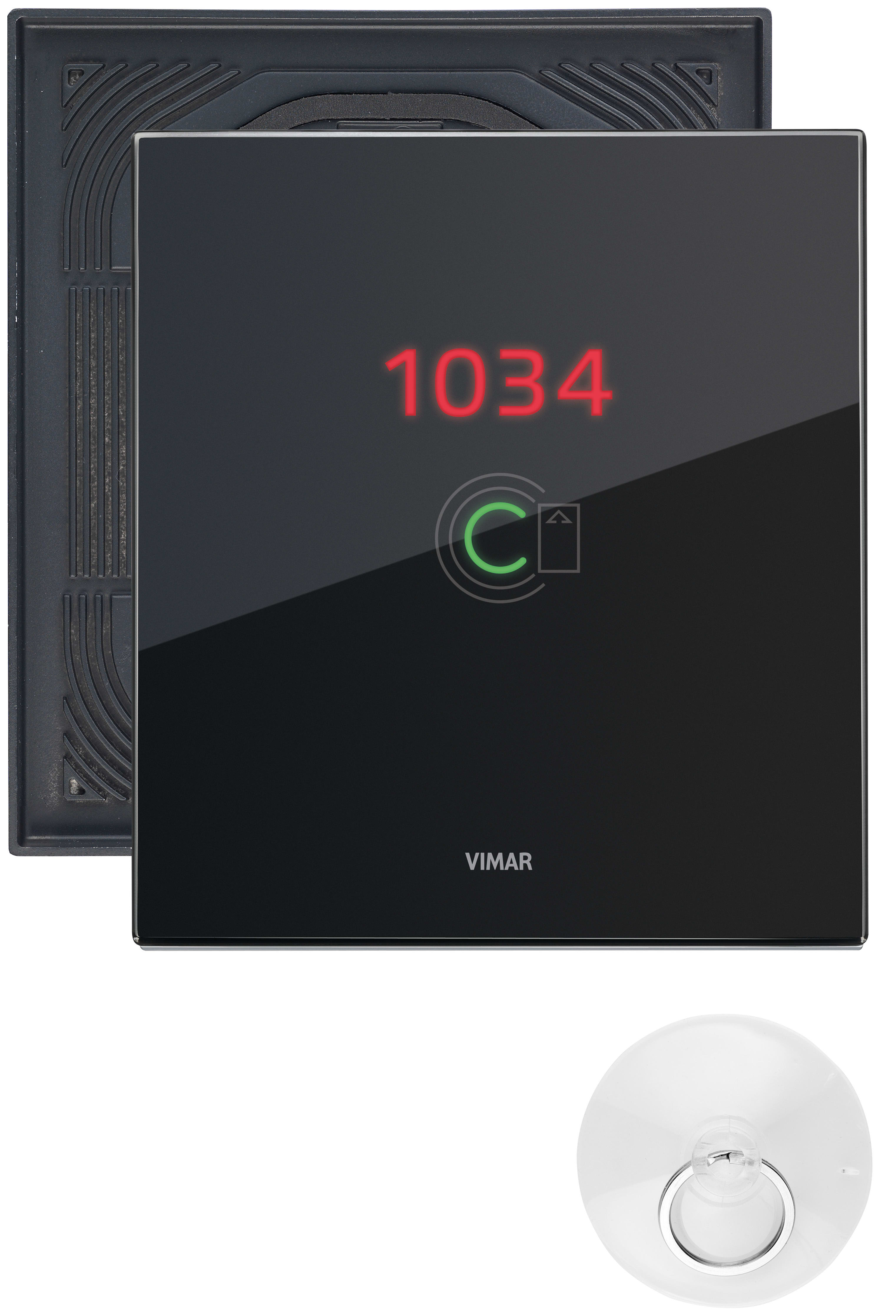 VIMAR SPA VIW0K21666.76.03 PLACCA 3M TRANSP. NR NERO DIAMANTE IP55