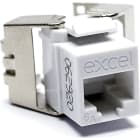 EXCEL - EXL100-188-WT-24 Excel Cat6A Unscr Low Profile K/S Jack T