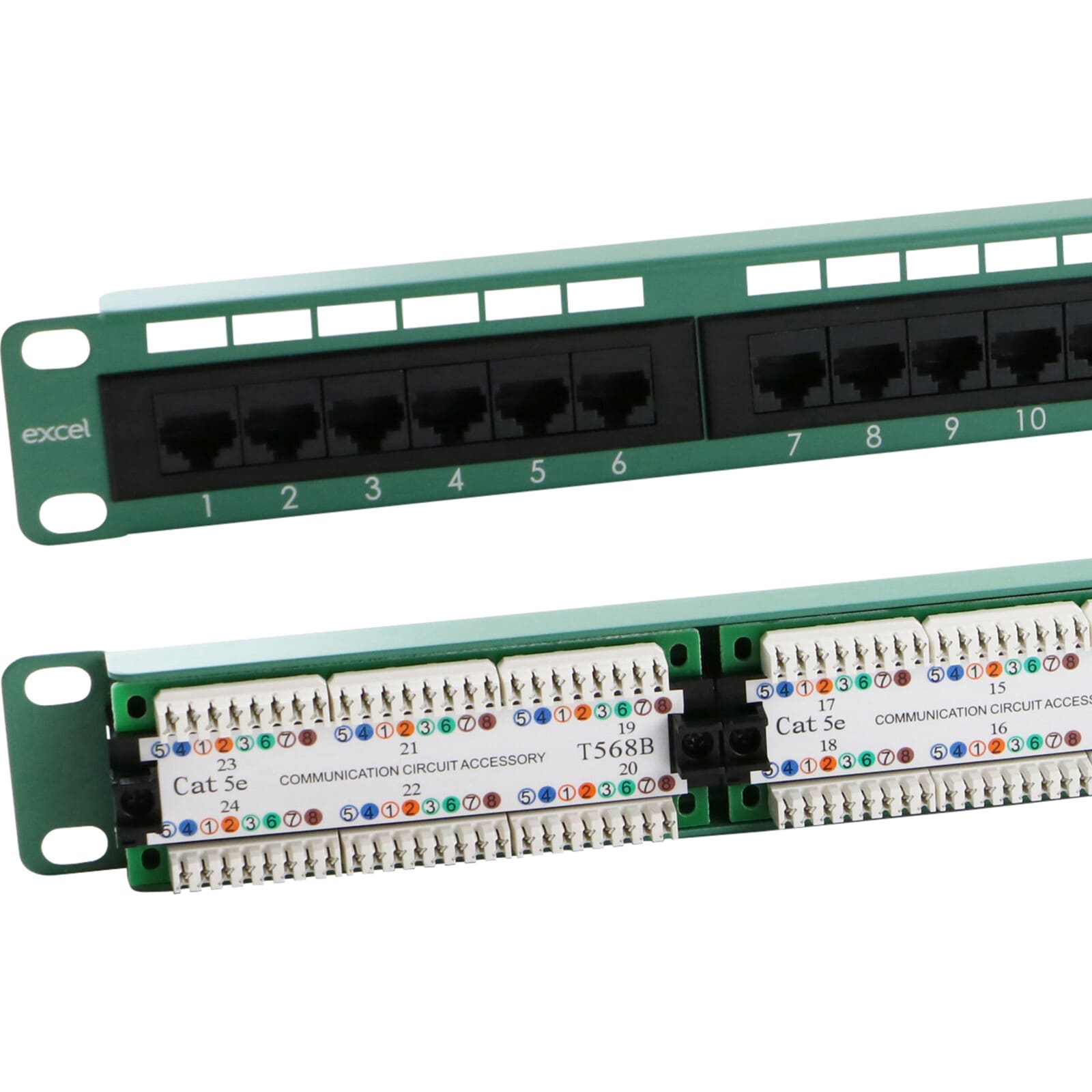 MAYFLEX UK LIMITED EXL100-452 Excel Cat5e 1U 24 Port UTP Patch Panel G